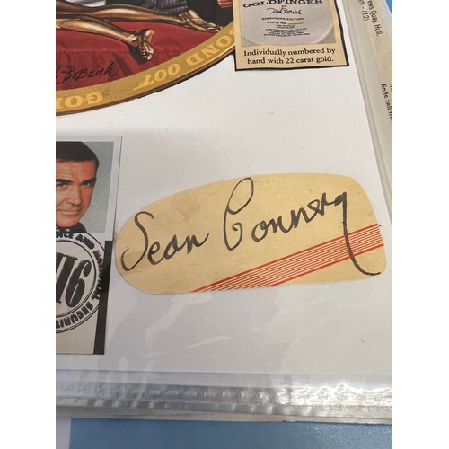 1227 - James Bond Autographs to include Sean Connery, Roger Moore, Timothy Dalton, Honor Blackman, Shirley ... 