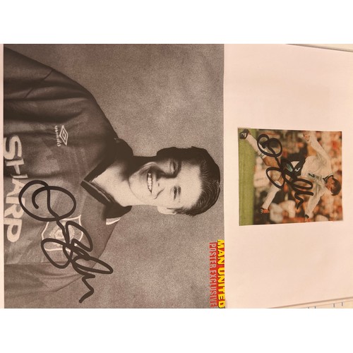 1228 - A large collection of football autographs to include Alex Ferguson, Bryan Robson, Ryan Giggs, Roy Ke... 