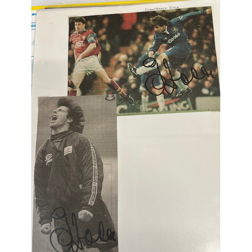 1228 - A large collection of football autographs to include Alex Ferguson, Bryan Robson, Ryan Giggs, Roy Ke... 