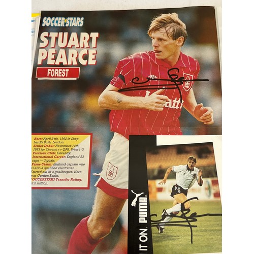 1228 - A large collection of football autographs to include Alex Ferguson, Bryan Robson, Ryan Giggs, Roy Ke... 