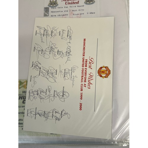 1228 - A large collection of football autographs to include Alex Ferguson, Bryan Robson, Ryan Giggs, Roy Ke... 