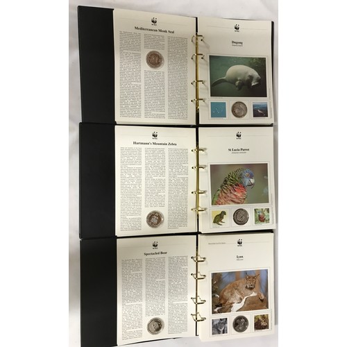 671 - Three books commemorating the 30th Anniversary of WWF containing 36 sheets in total of animals of th... 