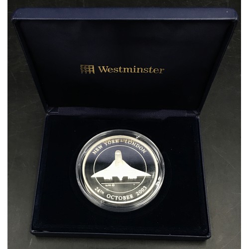 672 - Westminster silver proof coin to commemorate the last scheduled flight of Concorde. Limited edition ... 