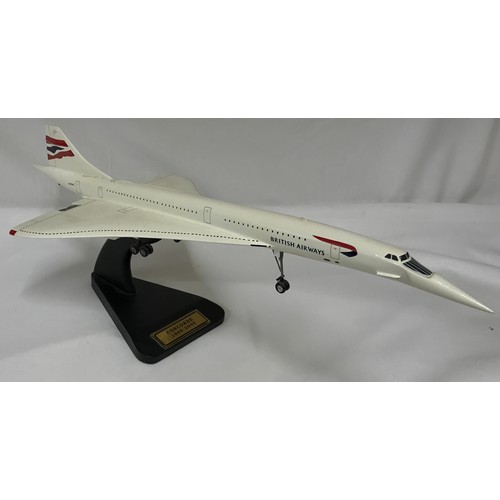 1247 - Display model of Concorde by Bravo Delta Models, 60 x 25cm w on stand with the dates 1969-2003.