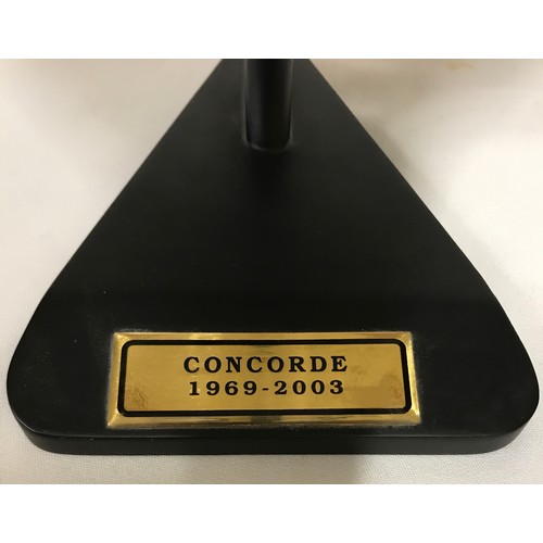 1247 - Display model of Concorde by Bravo Delta Models, 60 x 25cm w on stand with the dates 1969-2003.