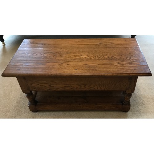 112 - Oak coffee table 42 x 96 x 50cm w.