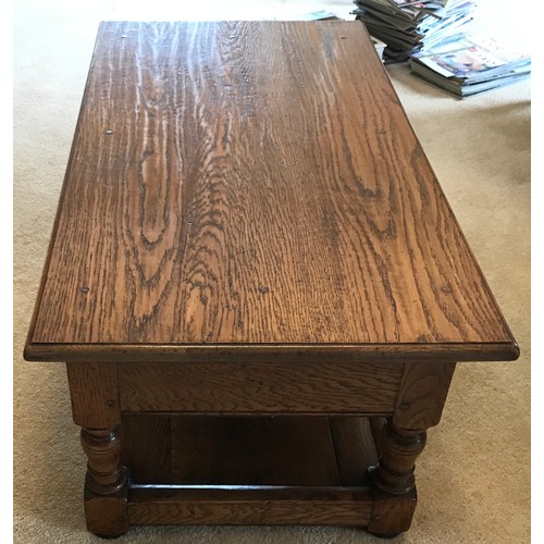 112 - Oak coffee table 42 x 96 x 50cm w.