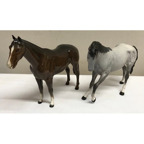 456 - Four Beswick models to include a large CH. Burnham Beauty shire mare in matt finish, 26cm h, a matt ... 