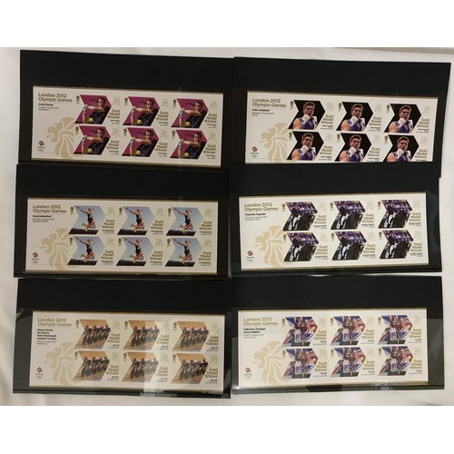 676 - London 2012 Olympic and Paralympic self-adhesive stamps to include 29 x panes of six Olympic winners... 