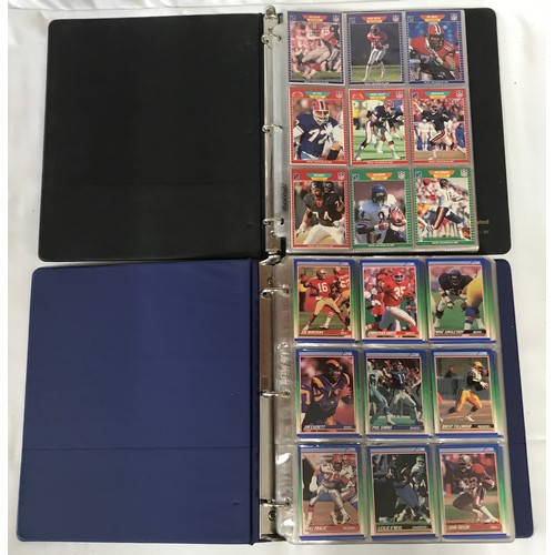 443 - A collection of folders containing mainly American football cards to include a large quantity of foo... 