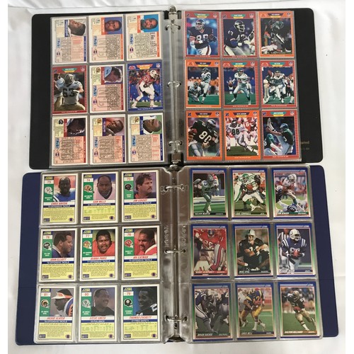 443 - A collection of folders containing mainly American football cards to include a large quantity of foo... 