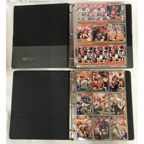 443 - A collection of folders containing mainly American football cards to include a large quantity of foo... 