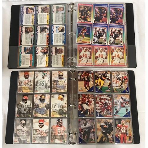 443 - A collection of folders containing mainly American football cards to include a large quantity of foo... 