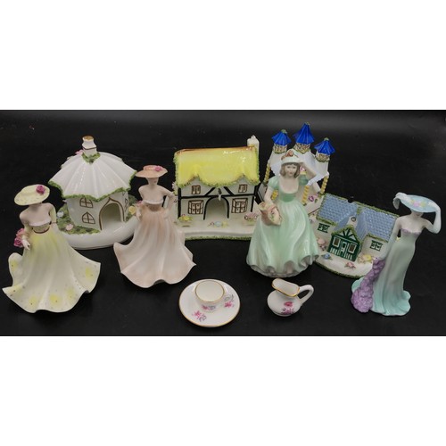 249 - Eleven Coalport pieces to include figurines 