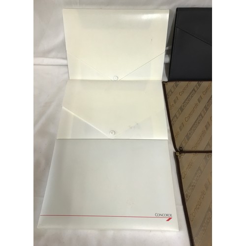 1232 - Concorde interest- a collection of six presentation folders to include: 3 x white wallets containing... 