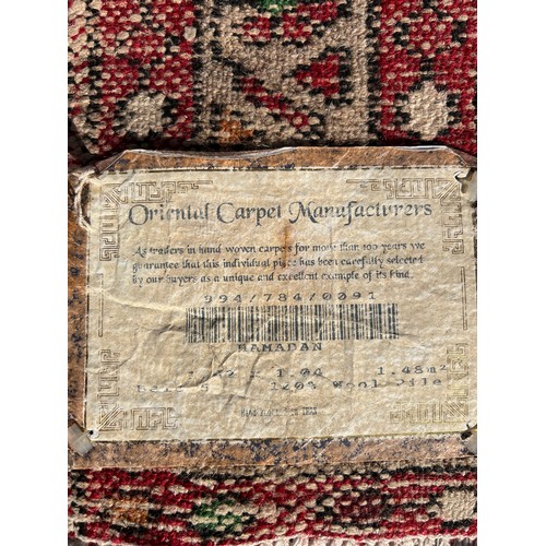 1218 - A selection of 4 rugs, largest rug including tassels 145 x 106cm.