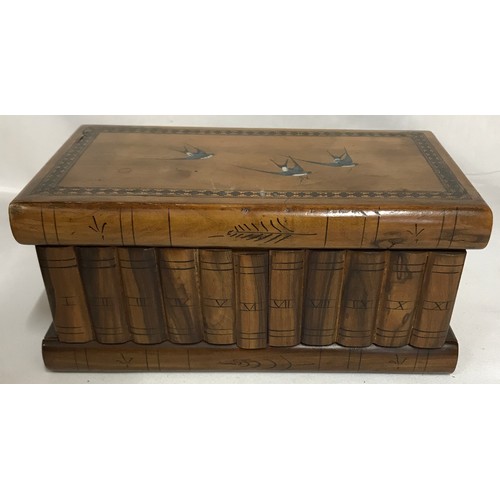 996 - Collection of four wooden boxes to include 19thC box with brass handle and cushioned inner lid with ... 