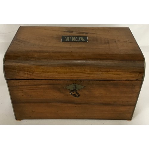 996 - Collection of four wooden boxes to include 19thC box with brass handle and cushioned inner lid with ... 