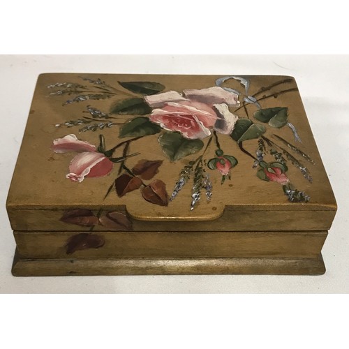 996 - Collection of four wooden boxes to include 19thC box with brass handle and cushioned inner lid with ... 