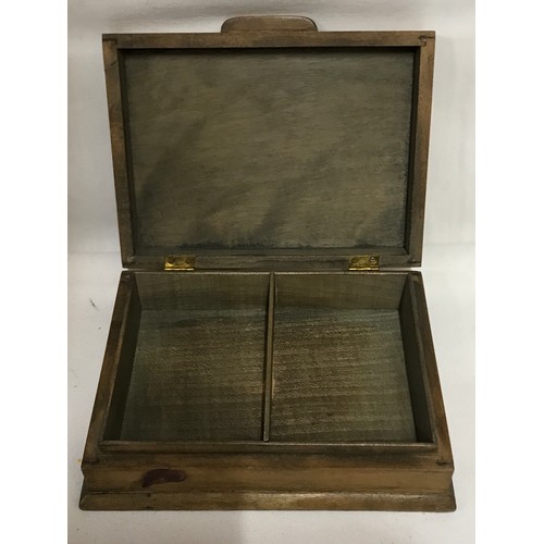 996 - Collection of four wooden boxes to include 19thC box with brass handle and cushioned inner lid with ... 