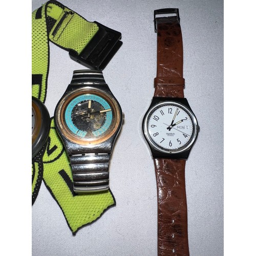 964 - A collection of Swatch watches to include 3 Swatch Pop.