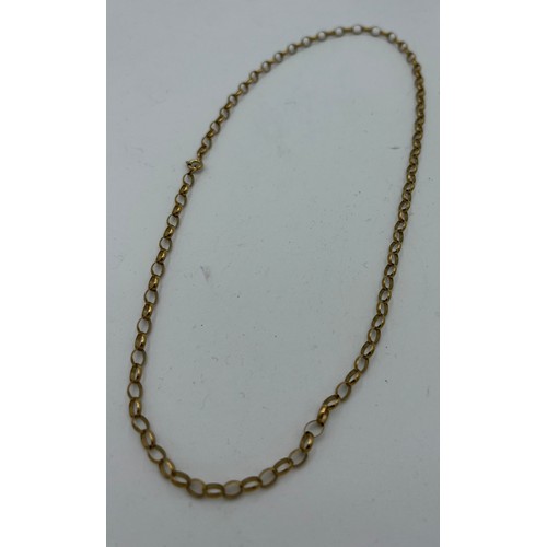 617 - A 9 carat gold chain necklace. Weight 6.7gm. Length 50cm.