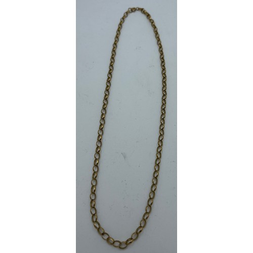 617 - A 9 carat gold chain necklace. Weight 6.7gm. Length 50cm.