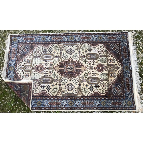 1213 - Afghan silk rug approx 160 x 98.5cm originally from Pakistan, Kashan design. Includes Certificate of... 