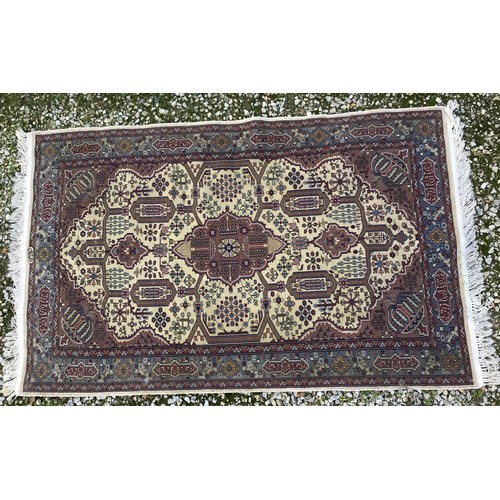 1213 - Afghan silk rug approx 160 x 98.5cm originally from Pakistan, Kashan design. Includes Certificate of... 