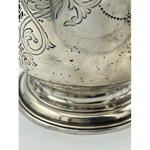 756 - Silver tankard London 1791, maker Peter and Ann Bateman. Weight 332gm. Height 12.5cm.