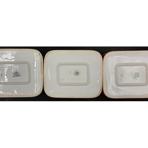 269 - A collection of 6 lustre sardine dishes with covers three of which marked with Victoria China Czecho... 