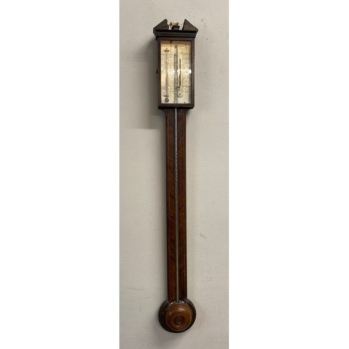 1174 - A Georgian stick barometer marked Banbury.