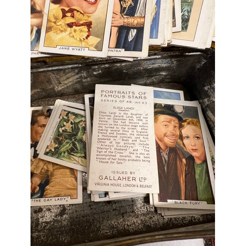 1223 - Cigarette cards to include Gallahers, Film Episodes, Famous Jockeys, Champions, Portraits of Famous ... 