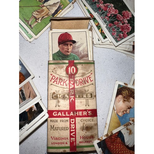 1223 - Cigarette cards to include Gallahers, Film Episodes, Famous Jockeys, Champions, Portraits of Famous ... 