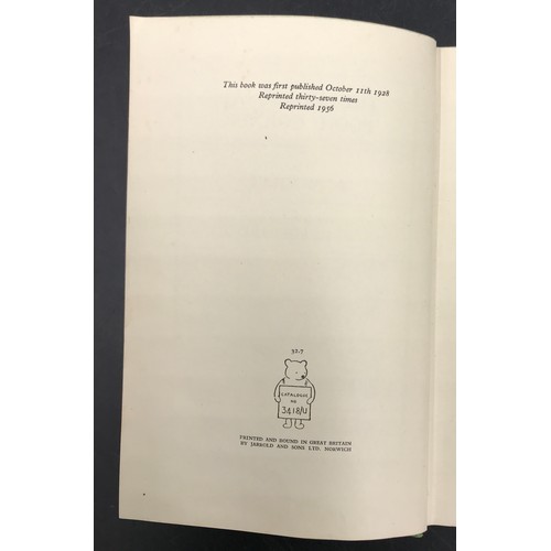 1019 - A.A. Milne 'The House at Pooh Corner' first published Oct 11th 1928 and reprinted 37 times, reprinte... 