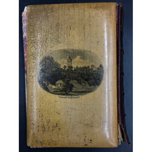 1022 - Burn's poetical works book with cover made from wood which grew near Alloway Kirk.