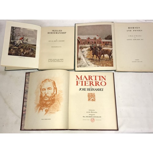 1023 - A large collection of books 11 in total to include Martin Fierro by Jose Harnandez, Campbell and Col... 