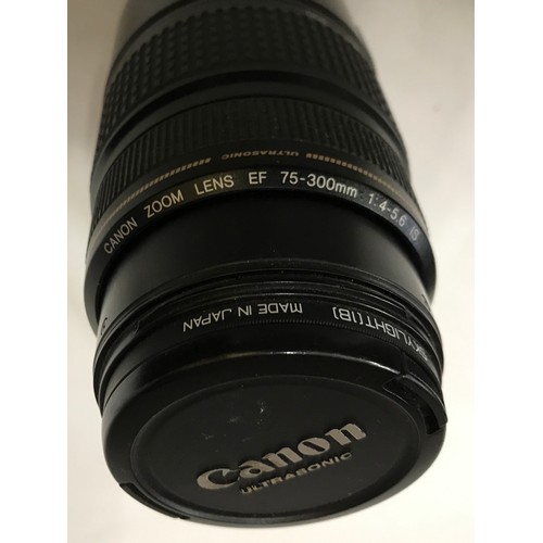 1166 - A Canon EOS 400D with EF 18-55 3.5-5.6 II lens with original box along with a Canon zoom lens EF 75-... 