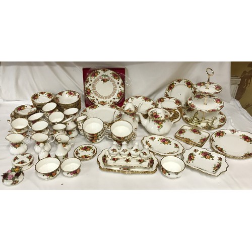 275 - A large collection of Royal Albert Bone China Old Country Rose Part Tea and Dinner Service to includ... 