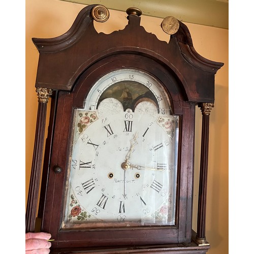 1175 - A Mahogony eight-day longcase clock by James Berry Pontefract 224h x51w x 26cm d. Ivory declaration ... 