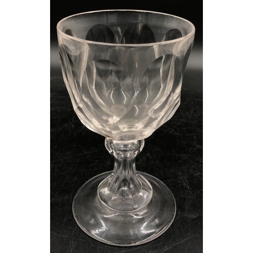 398 - Georgian glass rummer. 16cm h.