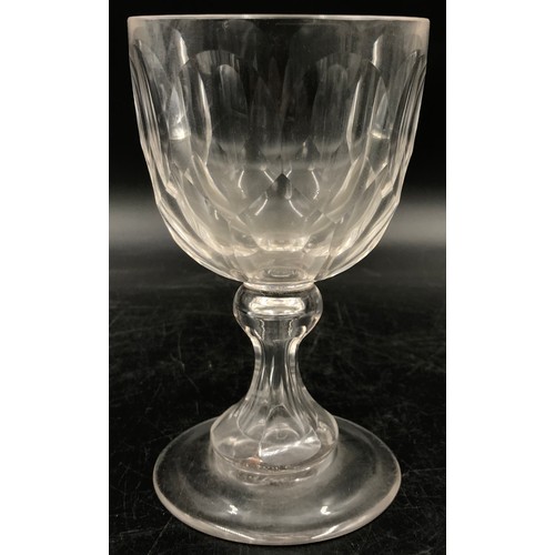 398 - Georgian glass rummer. 16cm h.