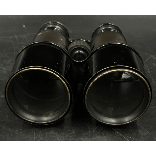 1252 - Early binoculars by Gregory and Co, Strand, London to 'The National Rifle Association' in its leathe... 