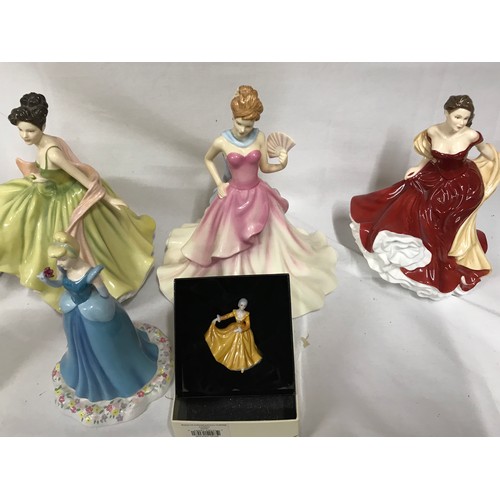 383 - Royal Doulton porcelain figures from the 'Pretty Ladies' collection - Spring Ball, Summer Ball, Autu... 