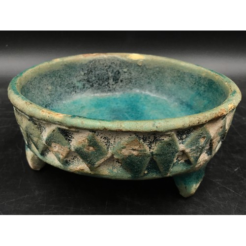 1254 - Persian Kashan pottery bowl with provenance from city museum Bristol.