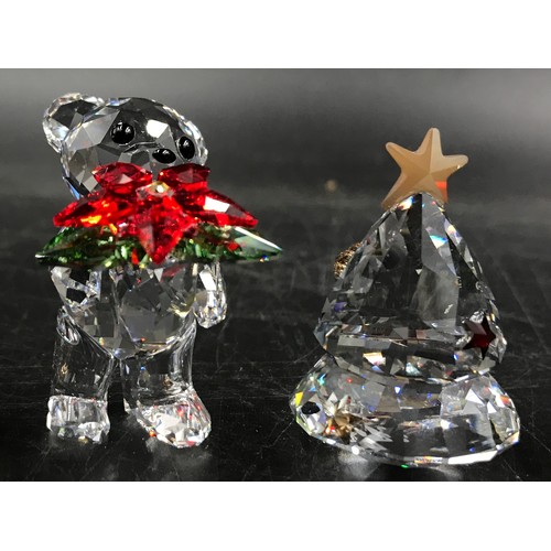 433 - Six Swarovski glass figures comprising of mainly a Christmas theme to include: Reindeer, gingerbread... 