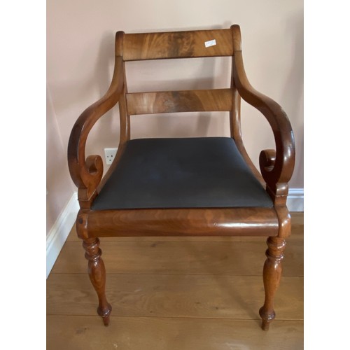 45 - Regency mahogany armchair.