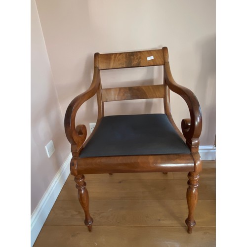 45 - Regency mahogany armchair.