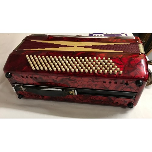 1158 - A Pigliacampo piano accordion with Bandon and Clarinet tone selection, cased made in Italy.