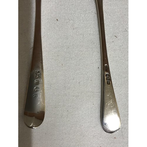 703 - Fourteen hallmarked silver spoons to include 5 matching fiddle pattern teaspoons Exeter 1881, 3 old ... 